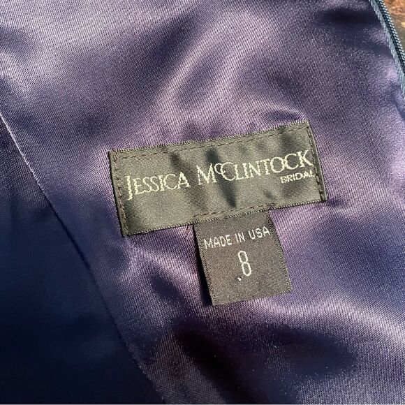 90s Vintage Y2k Prom Dress Jessica‎ McClintock Princess Taffeta Ball Gown 8 - Picture 3 of 8